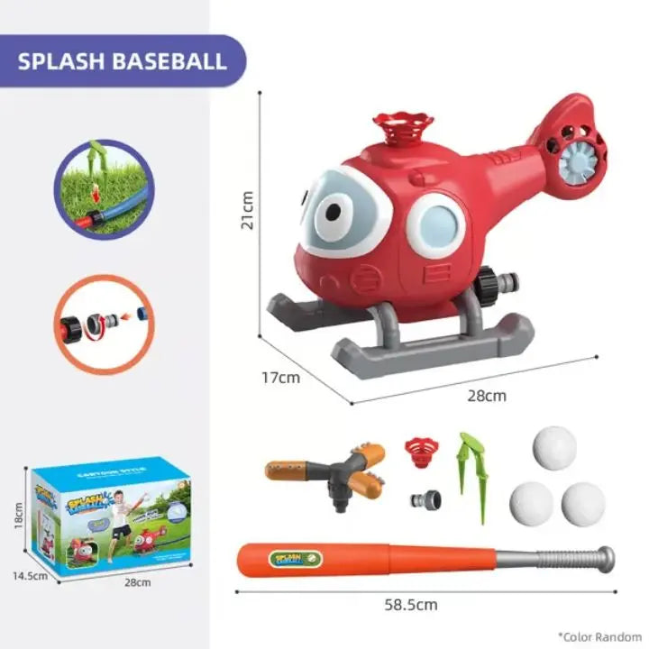 Outdoor Fun Dual Water Play And Baseball Set With An Adjustable Bat