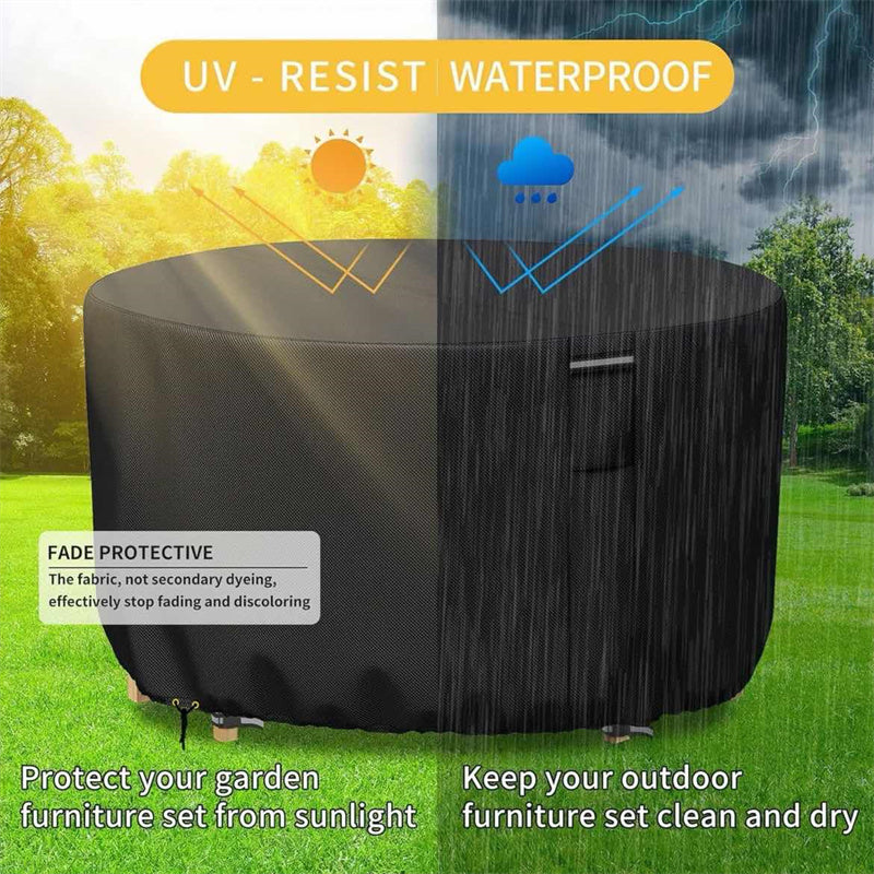 Round Cover For Outdoor Furniture With UV Protection And Waterproof Layer