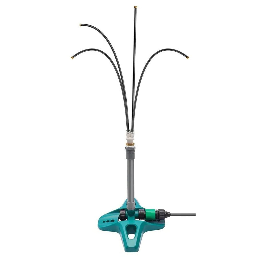 Patio Misting System With Adjustable Nozzles For Cooling And Plant Hydration