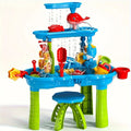 Kids Outdoor Activity Table With Sand, Water, And Accessories