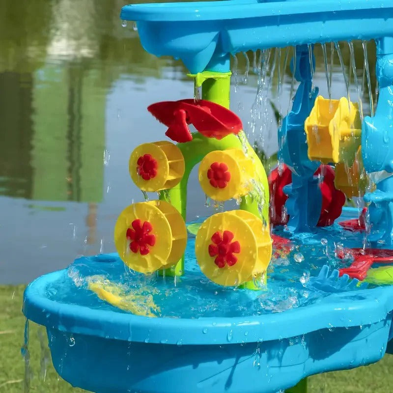 Kids Outdoor Activity Table With Sand, Water, And Accessories