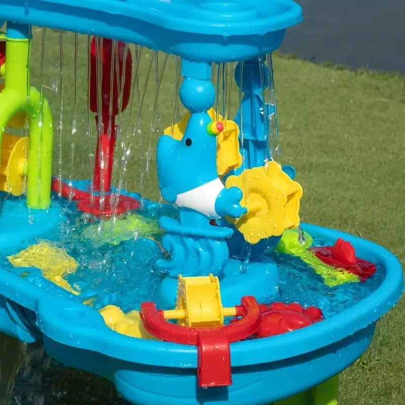 Kids Outdoor Activity Table With Sand, Water, And Accessories