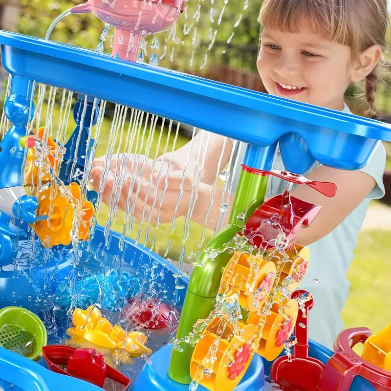 Kids Outdoor Activity Table With Sand, Water, And Accessories