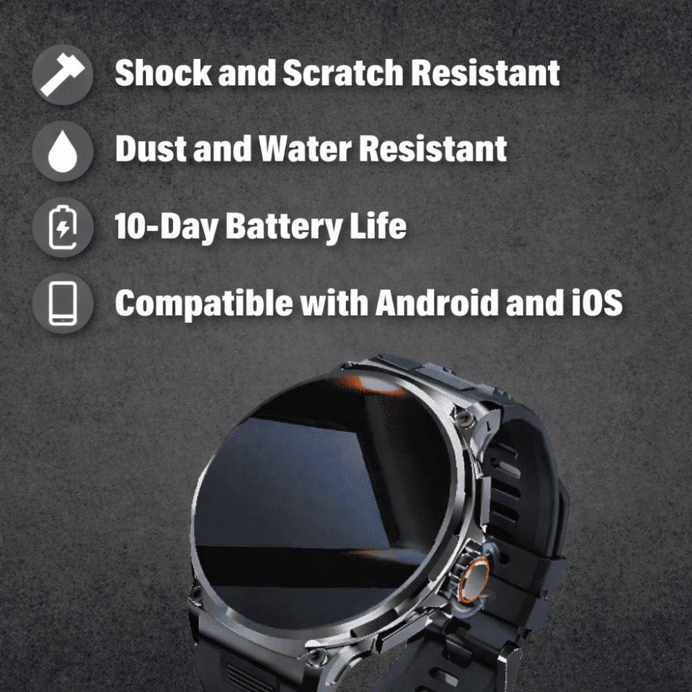 Outdoor Pro Rugged Smartwatch Equipped For Multi-Sport Tracking And Active Lifestyles