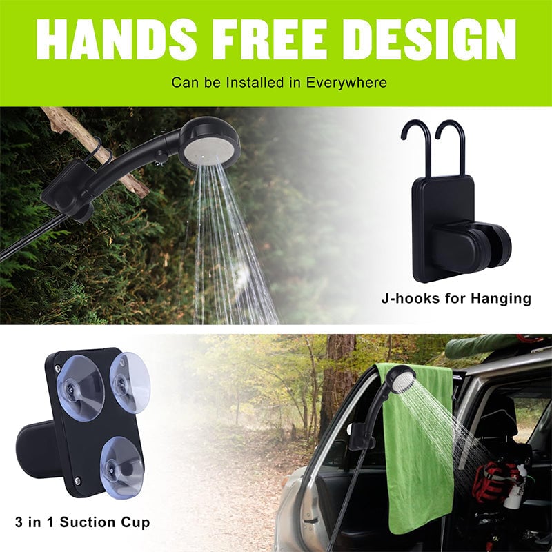 Rechargeable Portable Shower Pump For Outdoor Camping And Beach Trips With LED Display