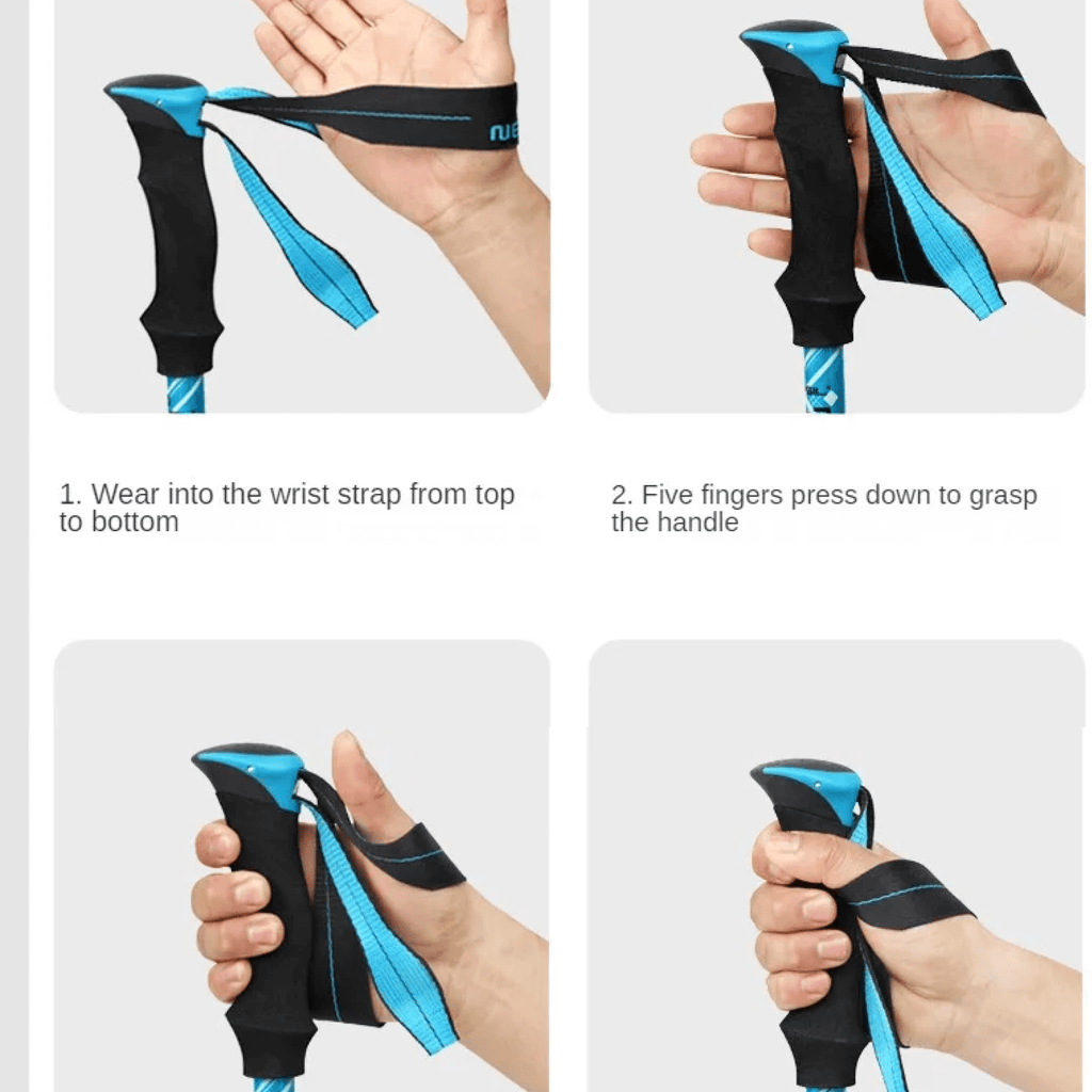 Lightweight Aluminum Collapsible Trekking Poles For All Terrain Support