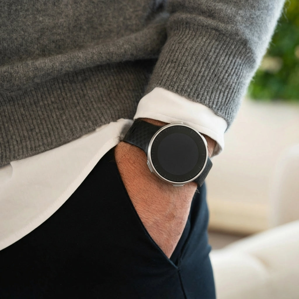Replacement Black Silicone Band For Polar Vantage V