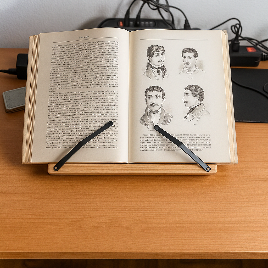 PageLift Adjustable Foldable Wooden Stand For Book Reading Comfort
