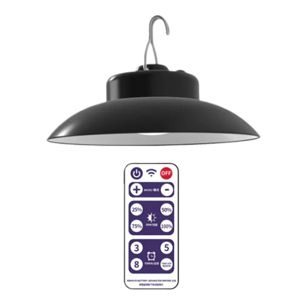 Outdoor Patio Umbrella Lights With Solar Power, Remote Brightness, And Timer