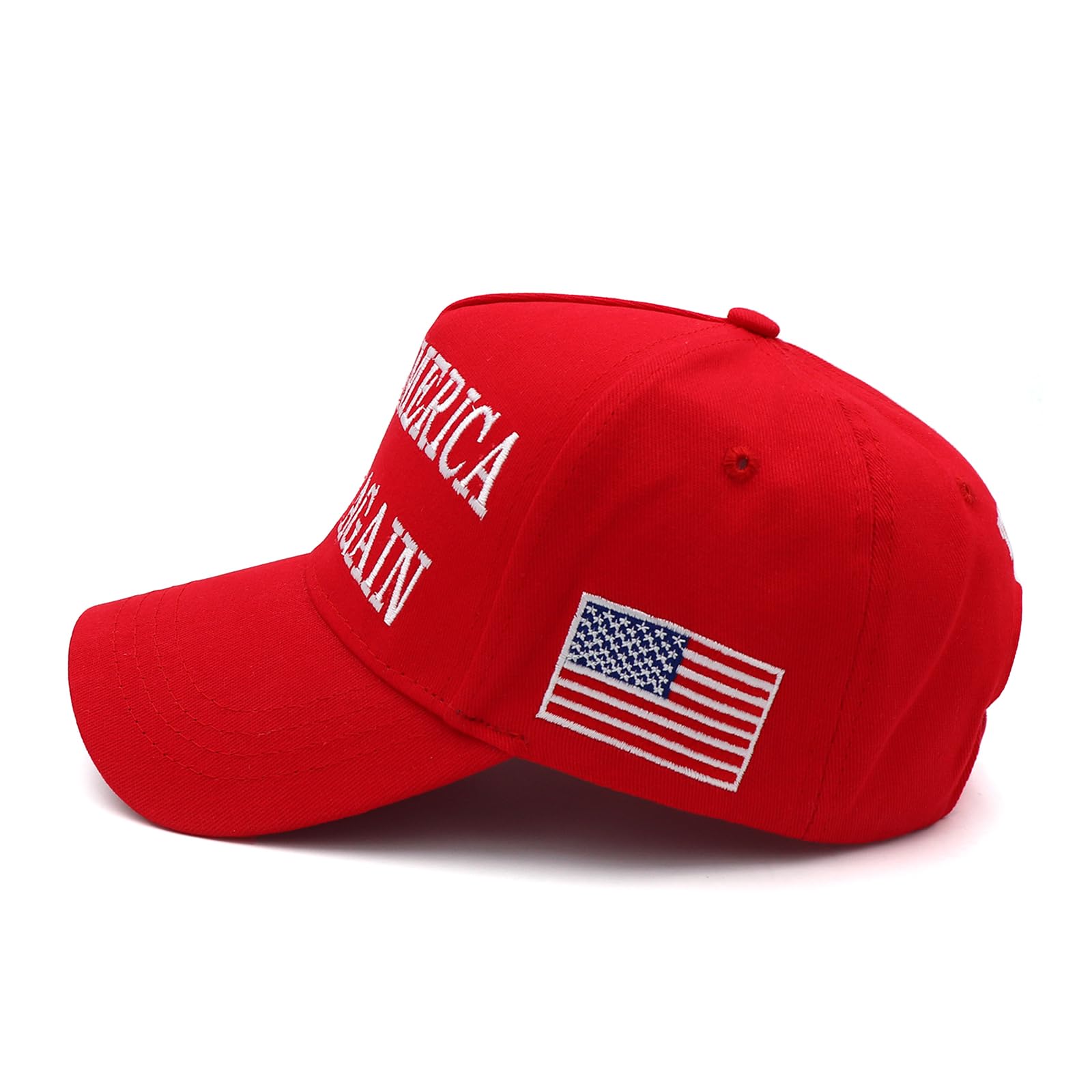 Patriotic Cap Adjustable Hat With Embroidered USA Flag For Everyday Comfort