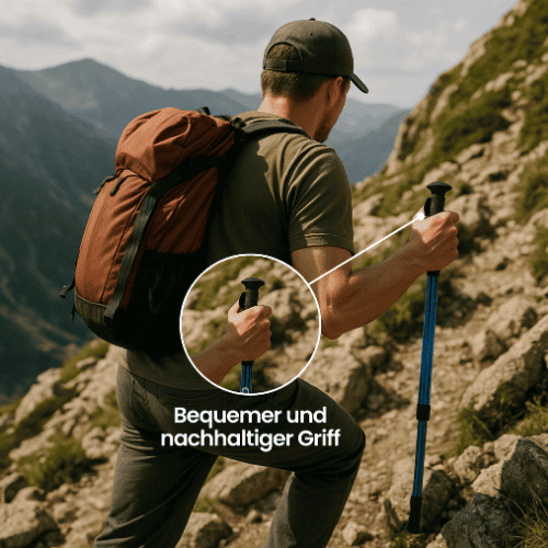 PeakPath Trekking Poles Featuring Ergonomic Handles And Adjustable Design