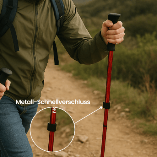 PeakPath Trekking Poles Featuring Ergonomic Handles And Adjustable Design