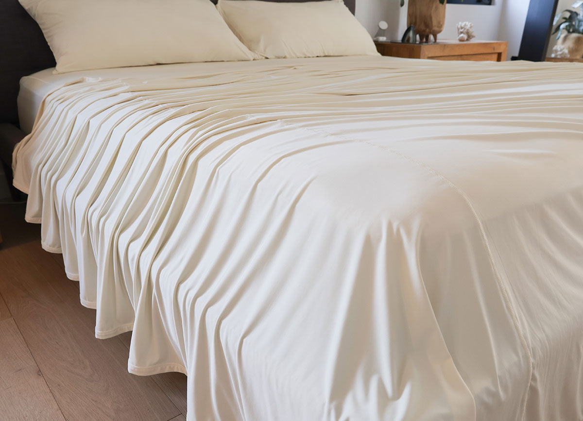 Performance Collection Ecru Bed Sheet Set With Airy Fabric For Restful Nights