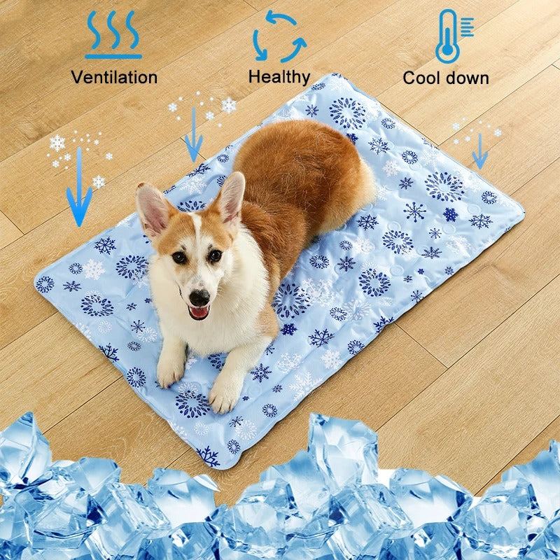 Pet Comfort Cooling Mat With Self-Cooling Gel For Portable Summer Relief