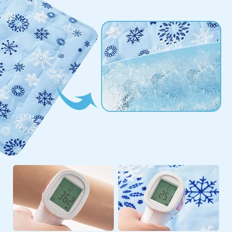 Pet Comfort Cooling Mat With Self-Cooling Gel For Portable Summer Relief