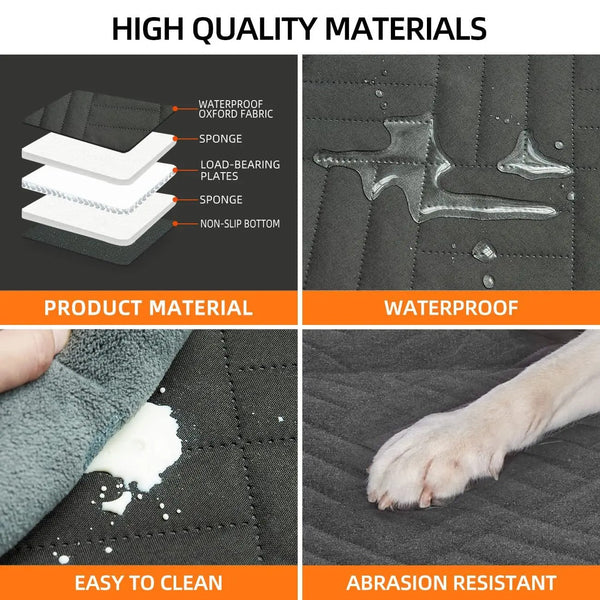 Pet Comfort Waterproof Dog Car Seat Protector With Durable Base