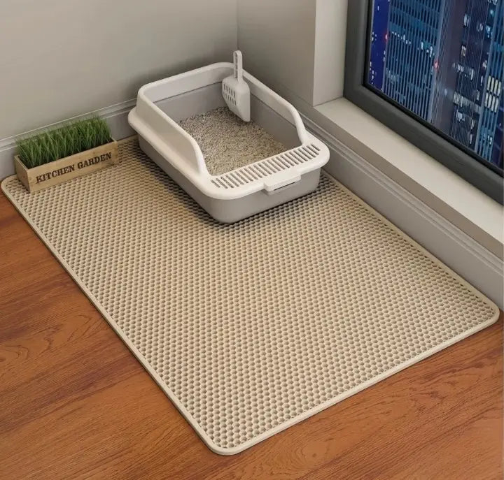 Pet Haven Litter Mat For Cats With Two-Layer Design And Water Resistance, Machine Washable