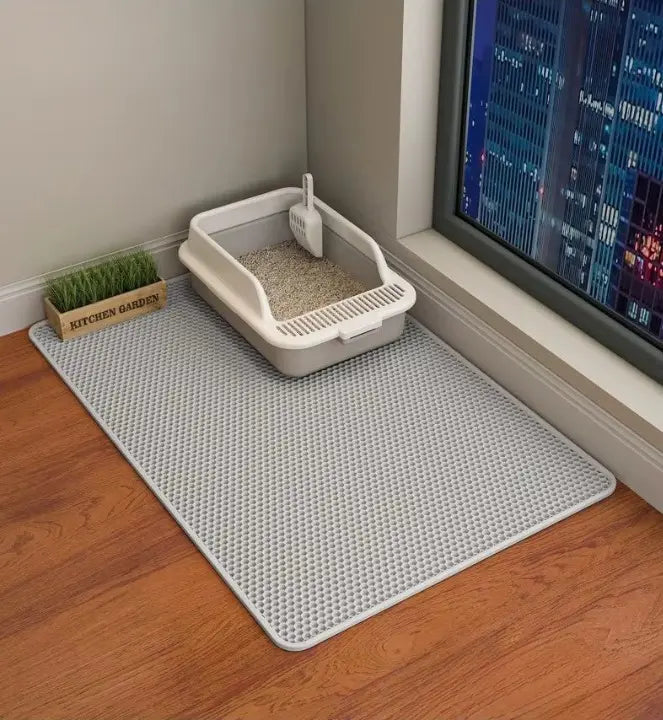 Pet Haven Litter Mat For Cats With Two-Layer Design And Water Resistance, Machine Washable
