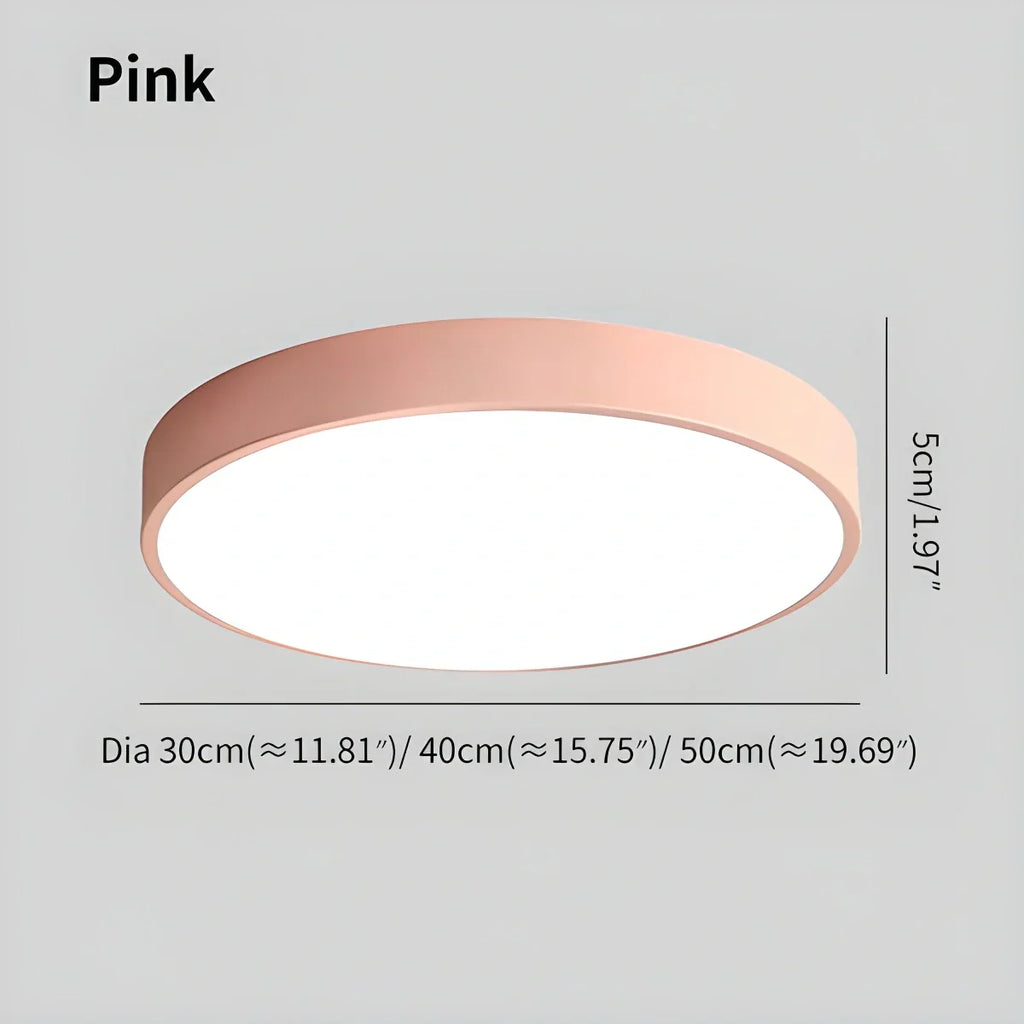 LED Macaron Ceiling Light Minimalist Circular Fixture For Modern Interiors