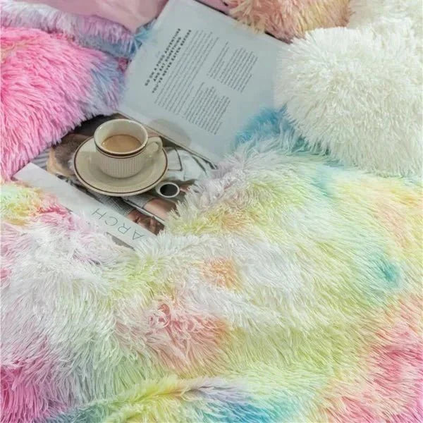 FuzzyHaven Velvet Fleece Plush Duvet Cover All Season Comfort