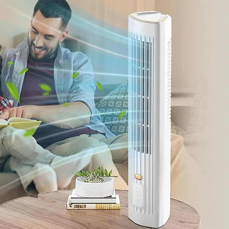 Rechargeable Bladeless Fan For Compact Portable Cooling Needs