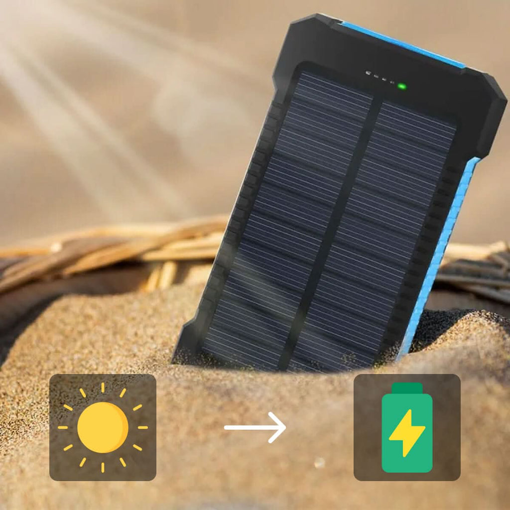 Rugged Sun-Charged Battery Pack With 30000mAh And Dual USB Ports For Outdoors