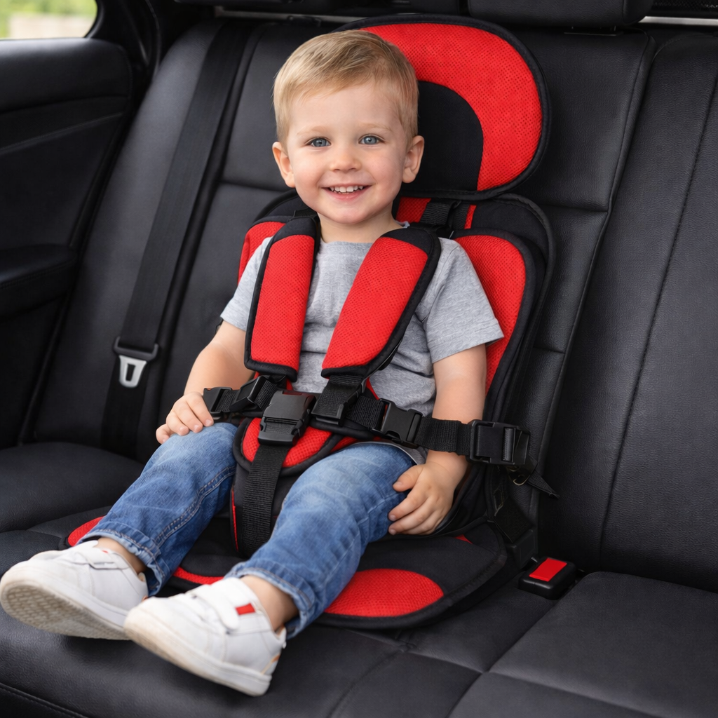 Kids Travel Booster Seat With Adjustable Harness For Safe Rides