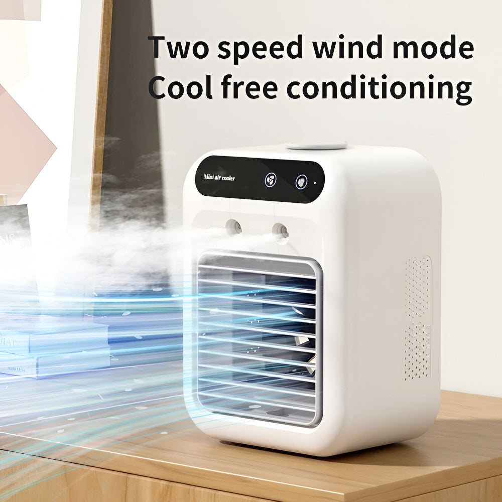 USB Rechargeable Desk Fan With Humidifier For Personal Cooling