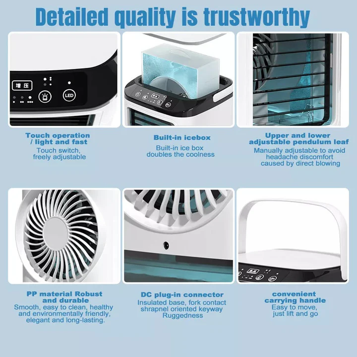 Personal Compact Air Conditioner With An Adjustable Fan