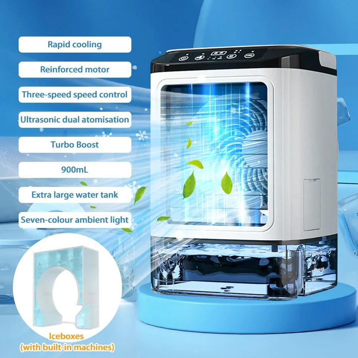 Personal Compact Air Conditioner With An Adjustable Fan