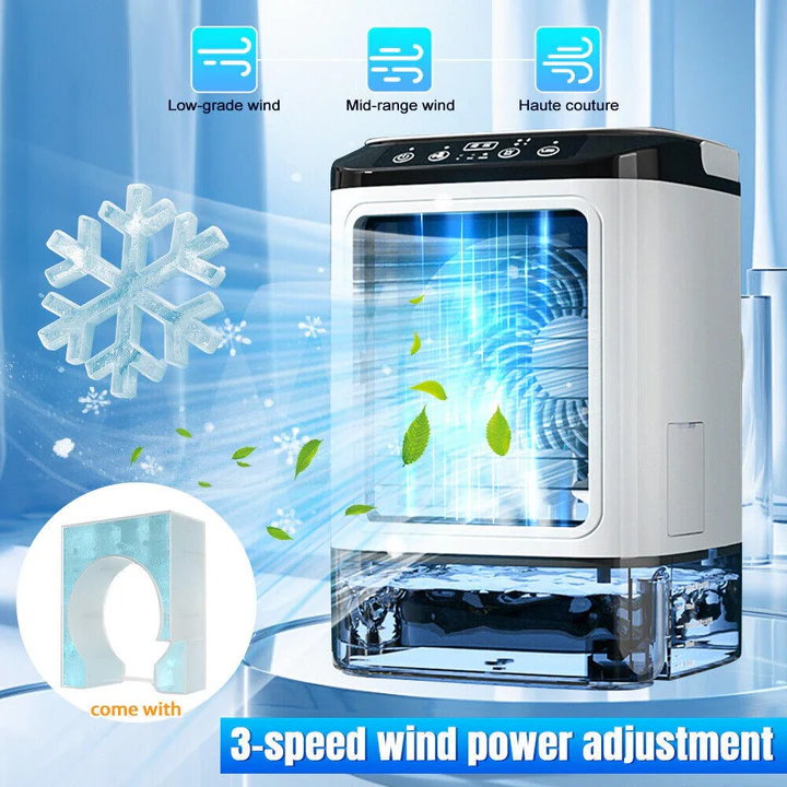 Personal Compact Air Conditioner With An Adjustable Fan
