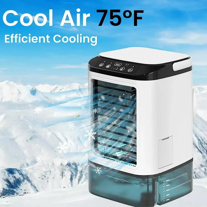 Personal Compact Air Conditioner With An Adjustable Fan