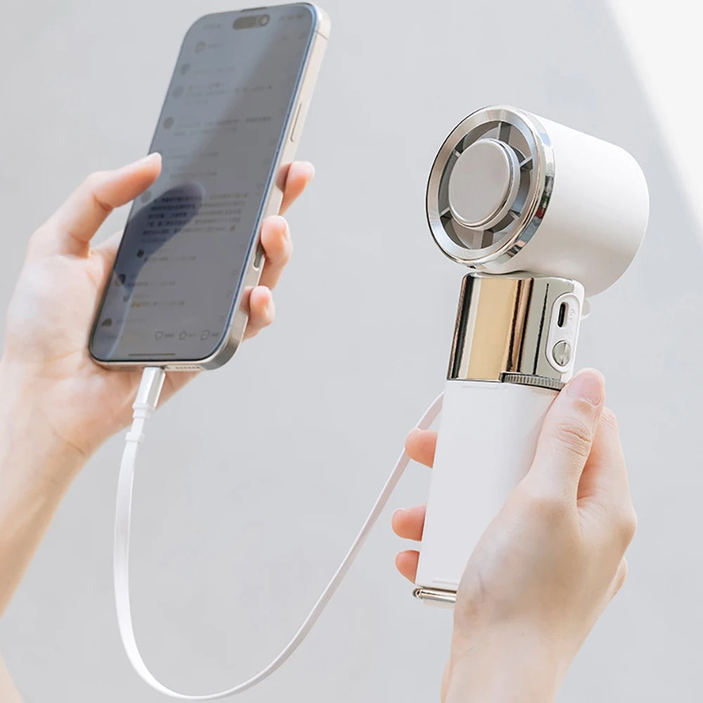 Neck Fan With Power Bank And Adjustable Speed For All Day Comfort