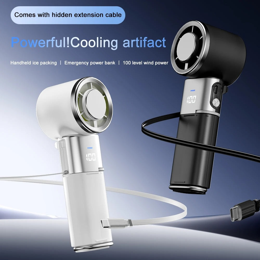 Neck Fan With Power Bank And Adjustable Speed For All Day Comfort
