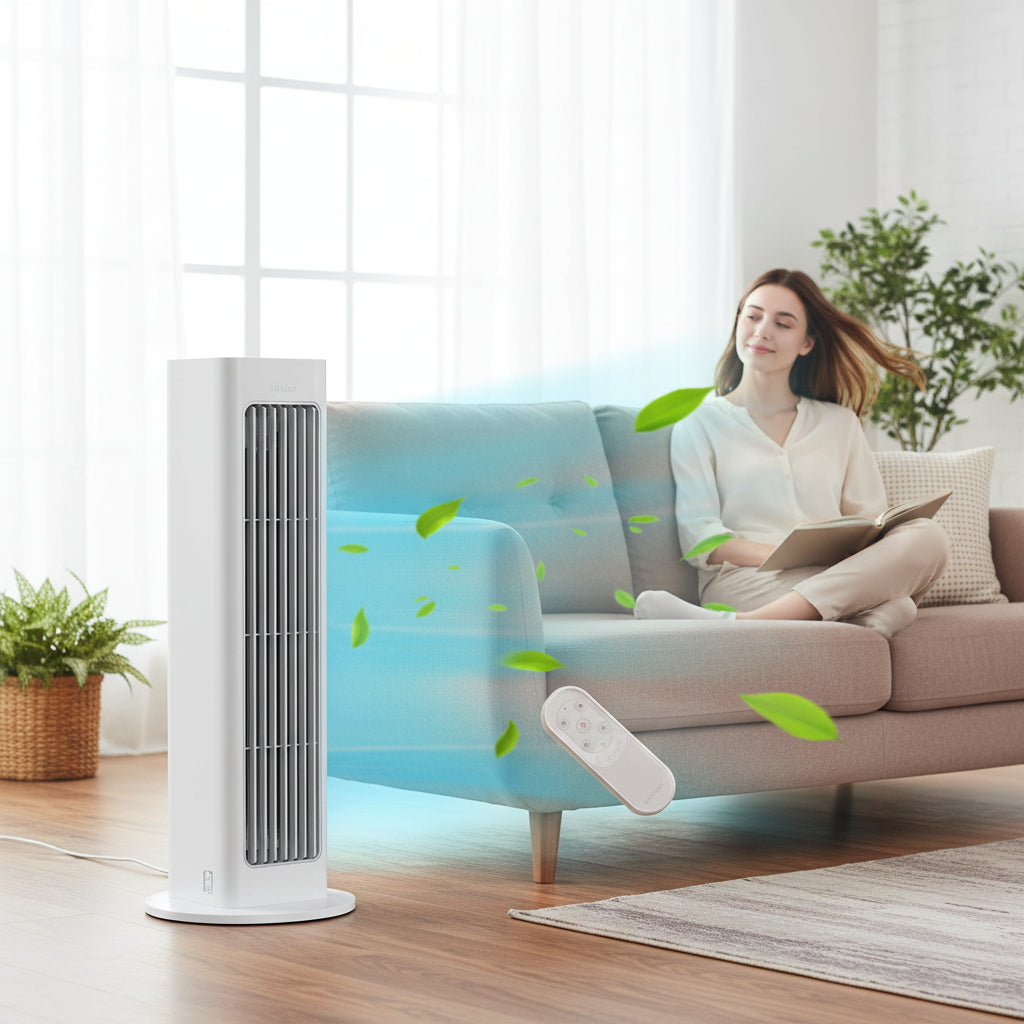Portable Oscillating Tower Fan For Efficient Space Saving Cooling In Home And Office
