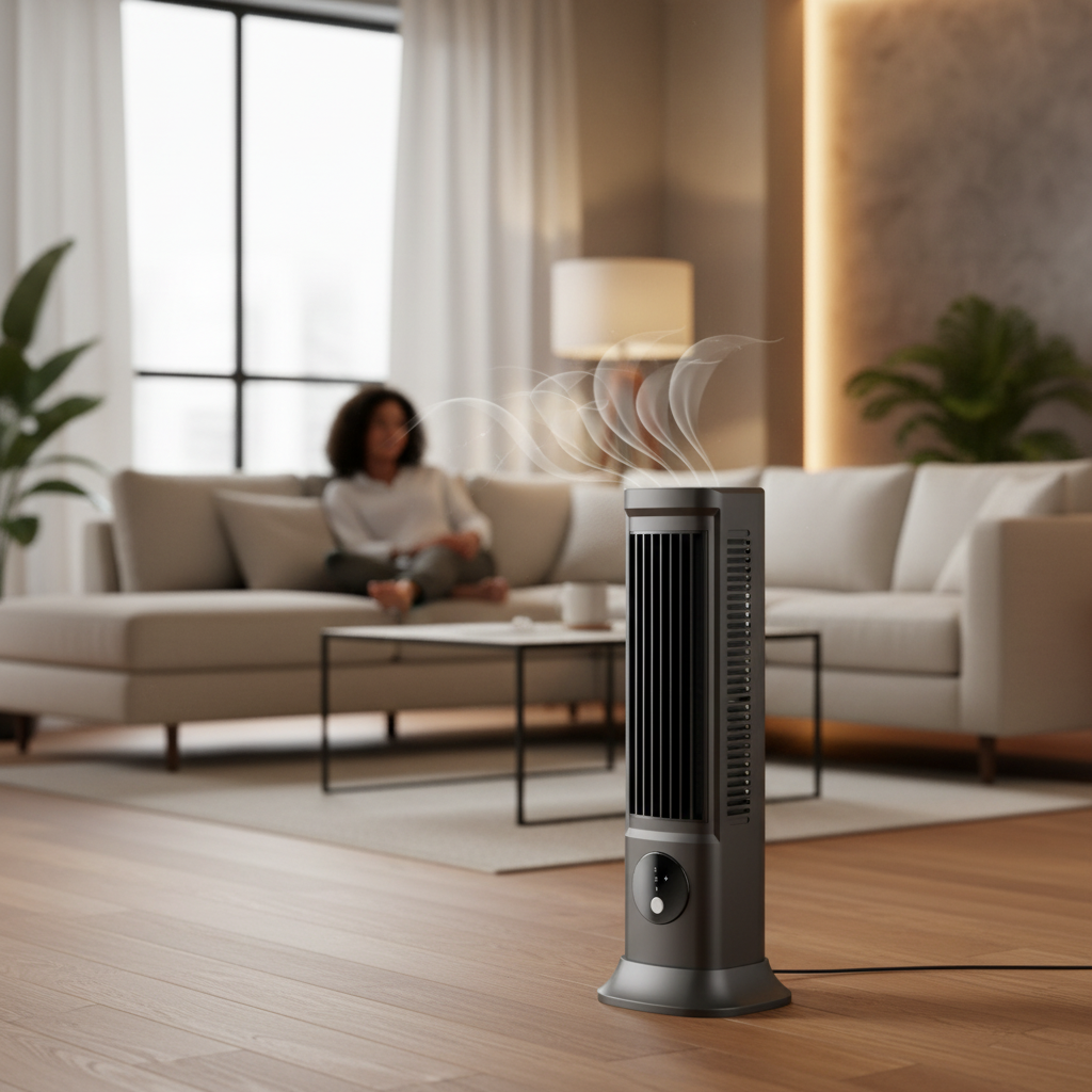 Slim Tower Fan With Remote Control For Efficient Cooling In Small Spaces