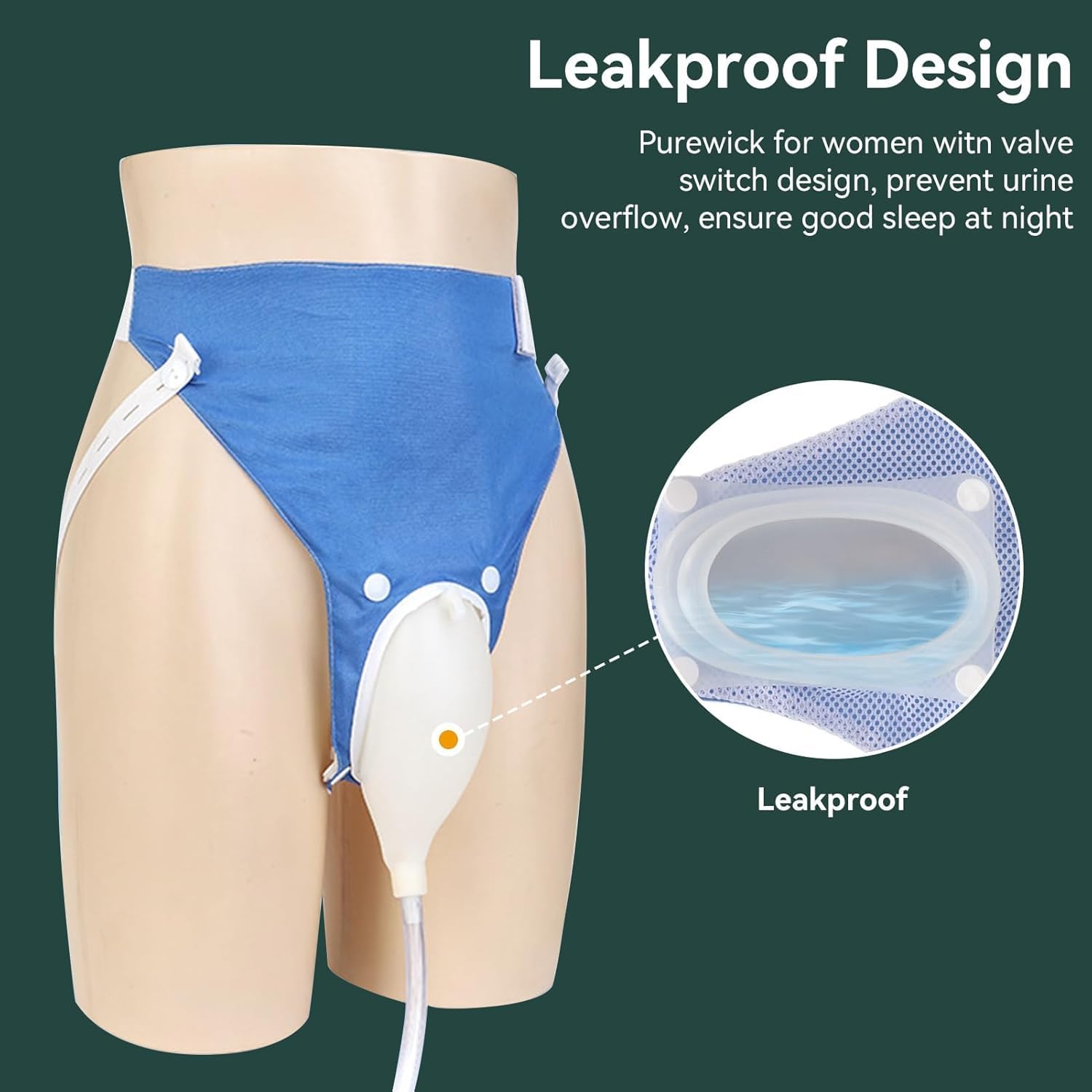 Portable Collection Bag System With Comfortable Waist Belt For Hands-Off Use