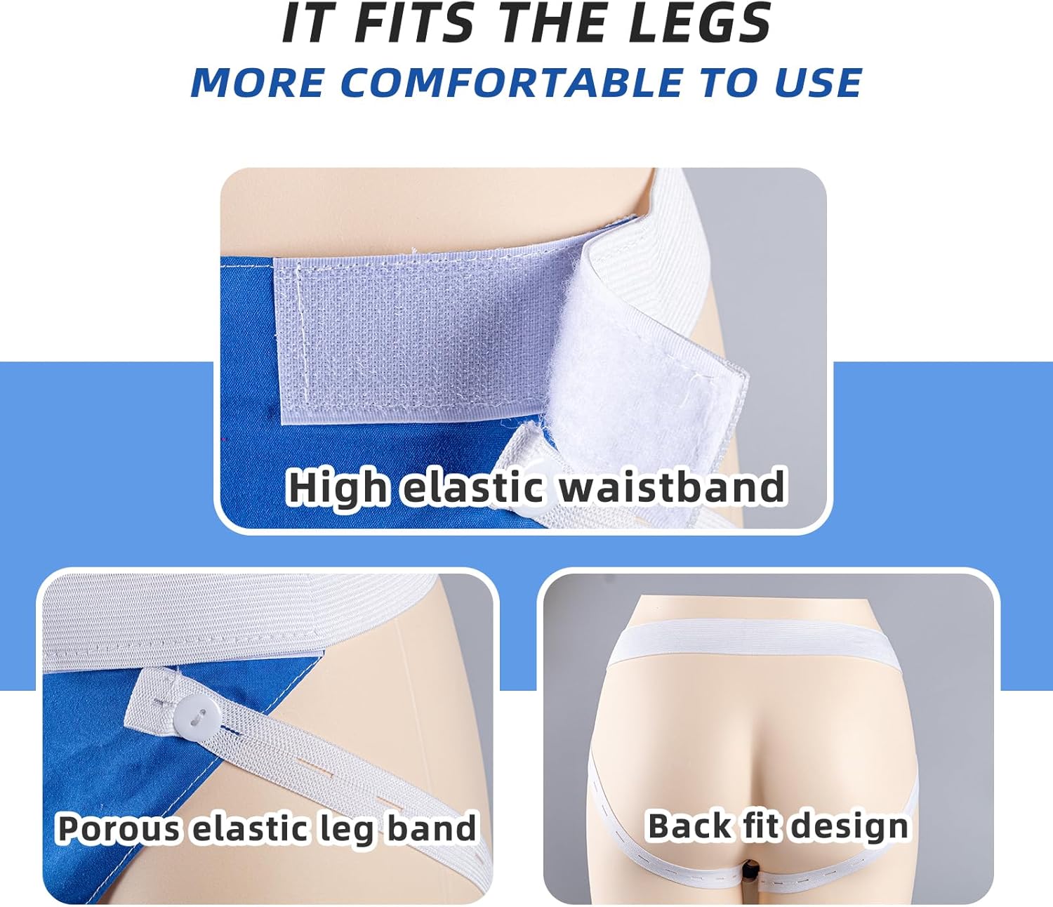 Portable Collection Bag System With Comfortable Waist Belt For Hands-Off Use