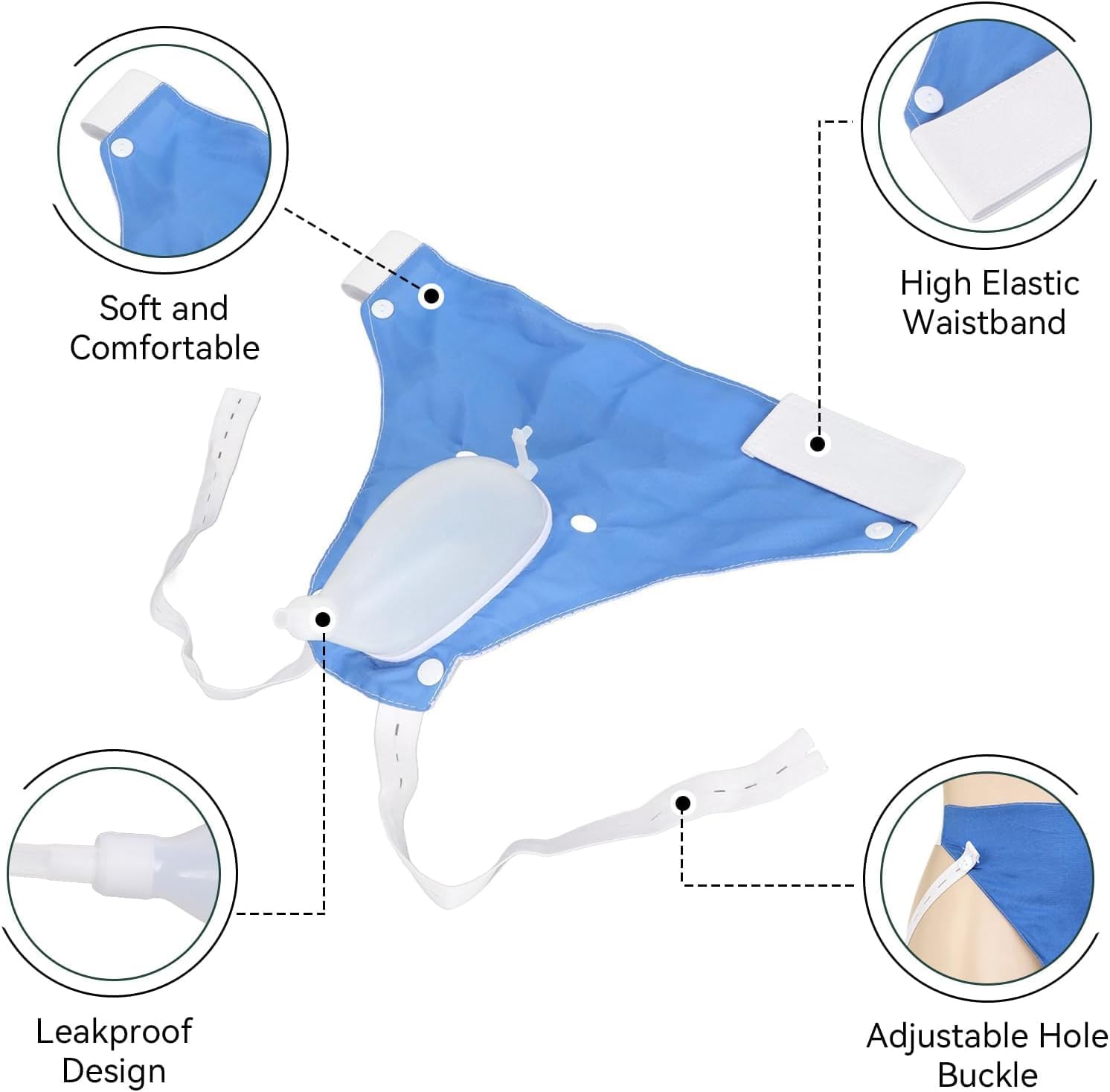 Portable Collection Bag System With Comfortable Waist Belt For Hands-Off Use