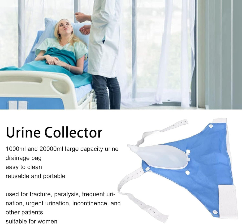 Portable Collection Bag System With Comfortable Waist Belt For Hands-Off Use