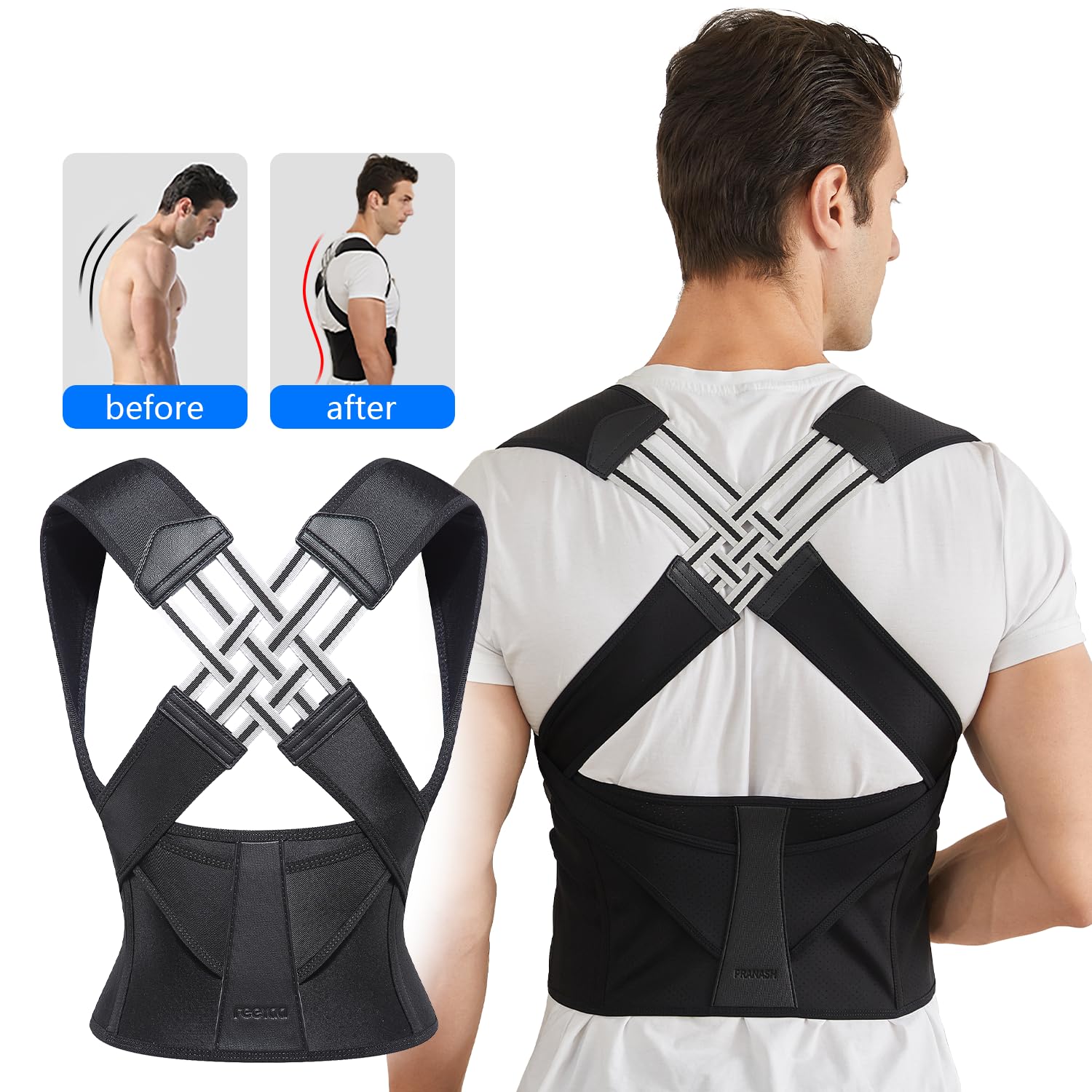 Posture Perfect Breathable Back Support Brace For Everyday Comfort
