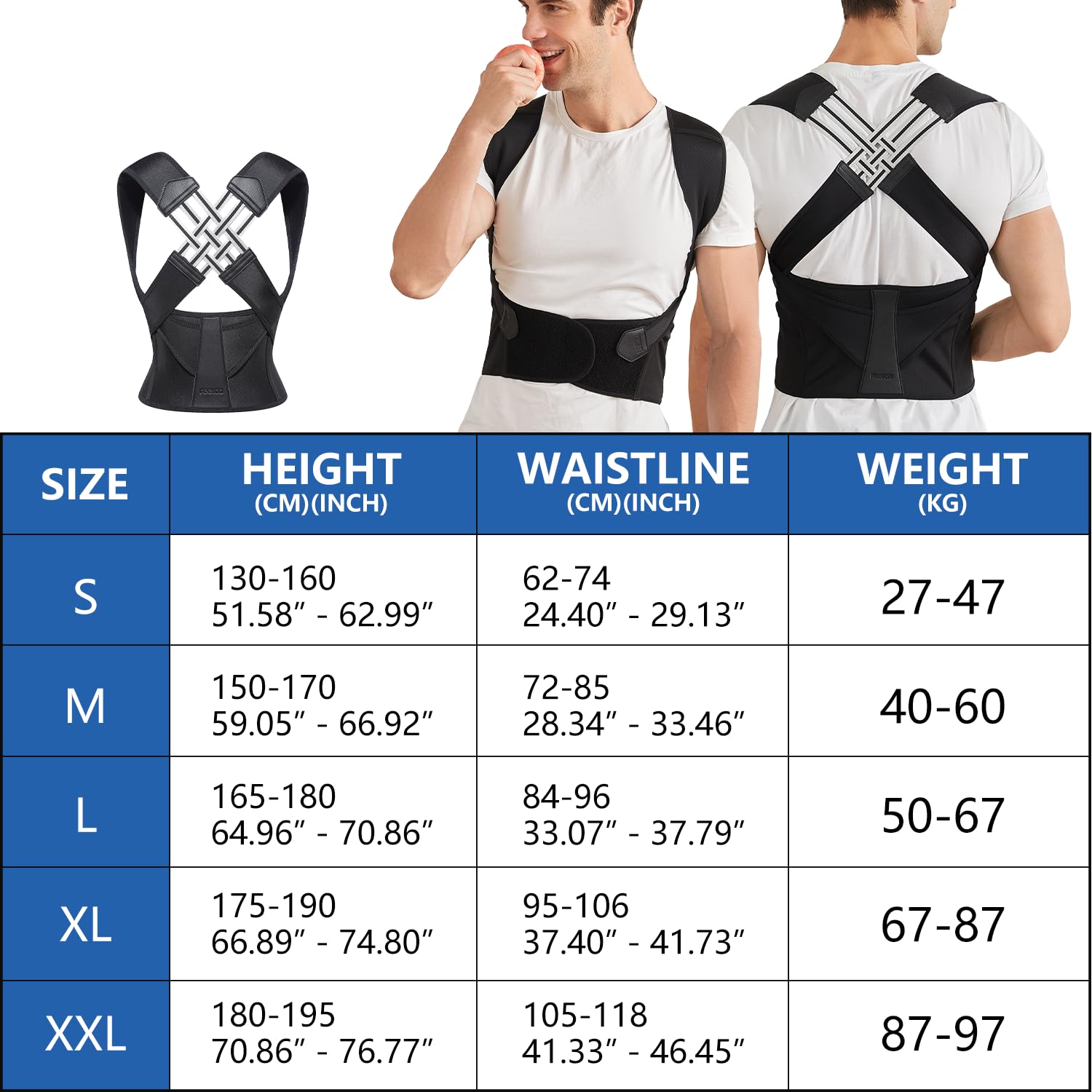 Posture Perfect Breathable Back Support Brace For Everyday Comfort