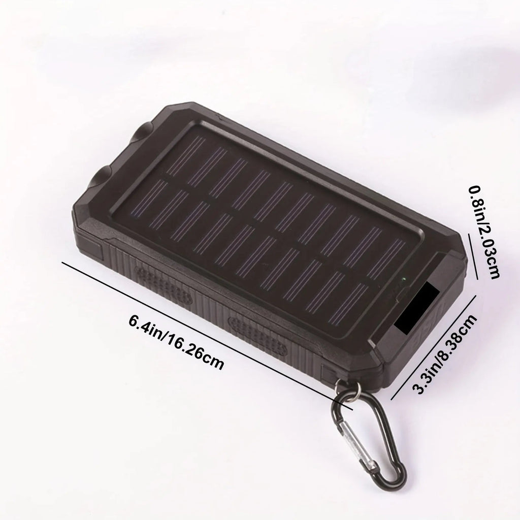 PowerFlash Portable Solar Charger With Dual LED Flashlights 20000 mAh Power Bank