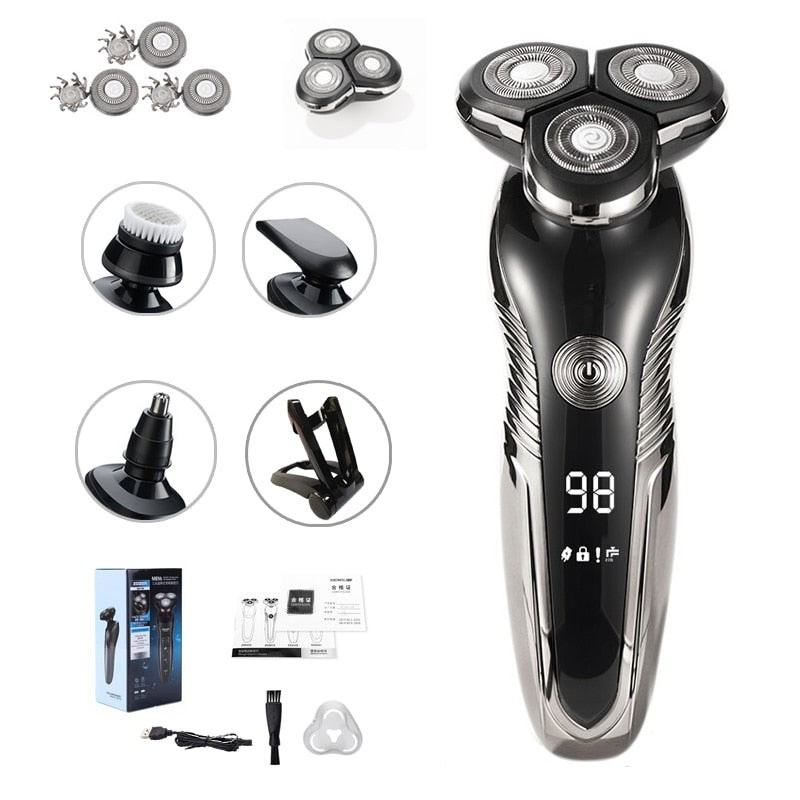 Precision Grooming Waterproof Electric Shaver For Men With Rechargeable Battery