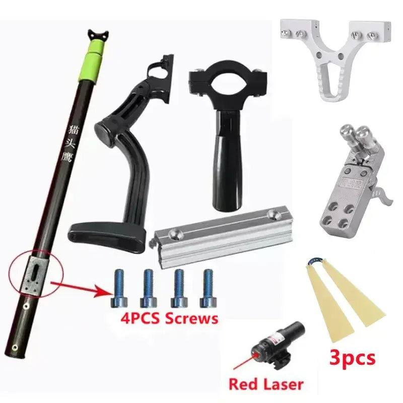 Laser Sight Slingshot With Ergonomic Grip For Precise Target Practice