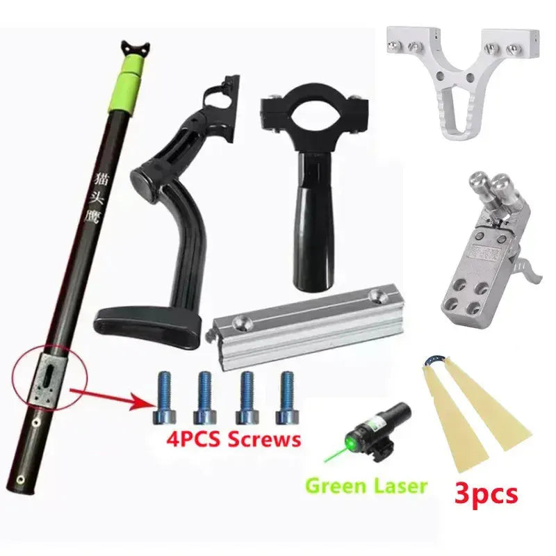Laser Sight Slingshot With Ergonomic Grip For Precise Target Practice