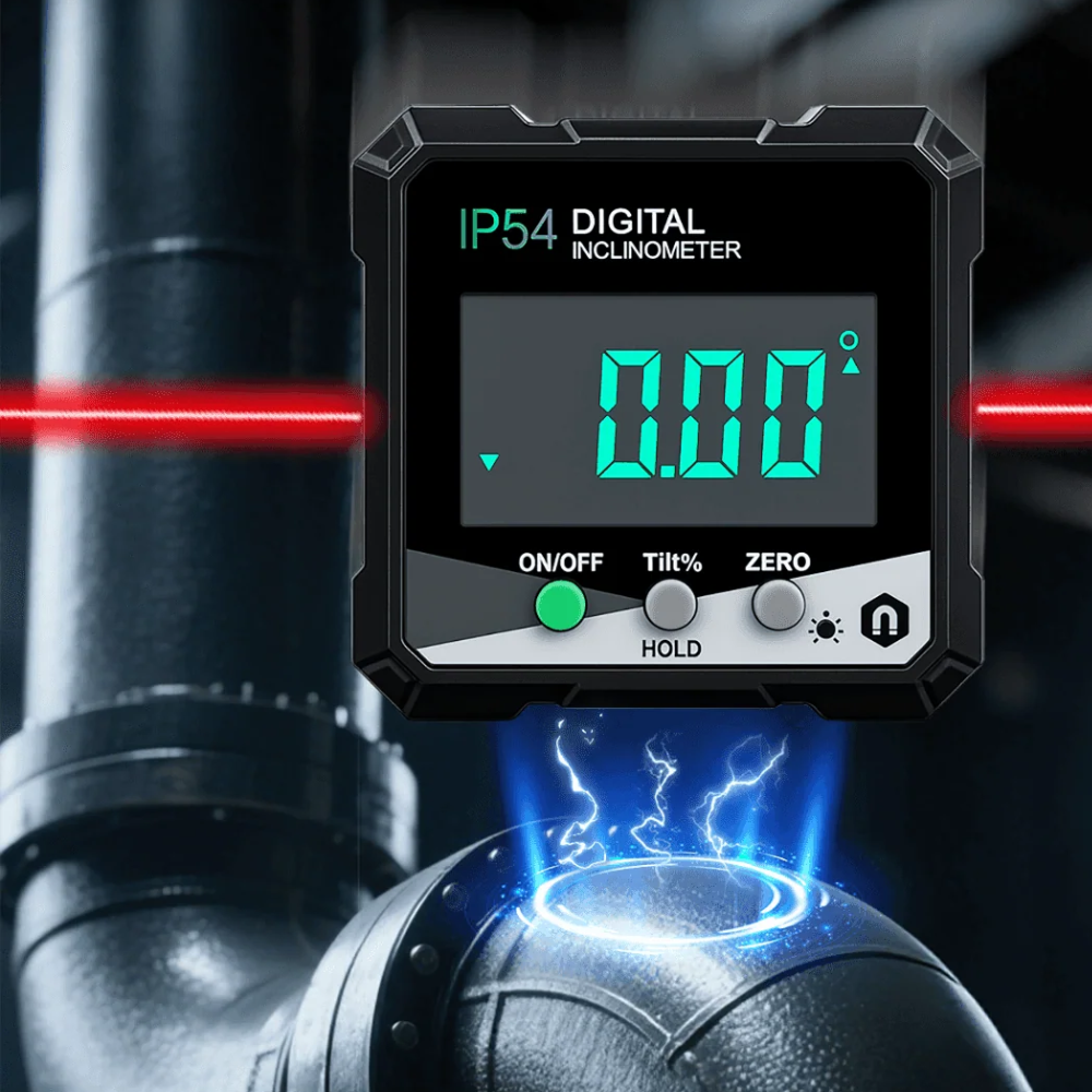 Precision Level Laser Tool With LCD Display And Magnetic Base For Accurate Angles