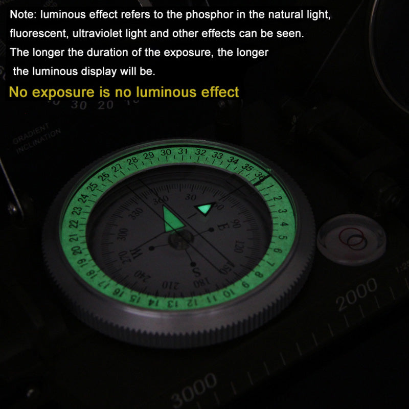 Precision Navigation Compass With Adjustable Sight Lens, Durable And Waterproof