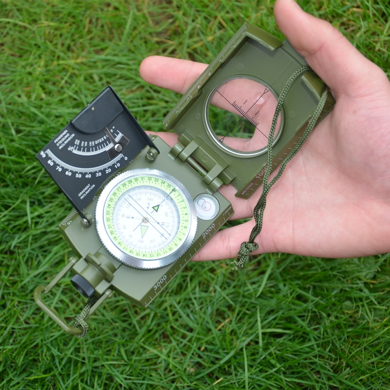 Precision Navigation Compass With Adjustable Sight Lens, Durable And Waterproof