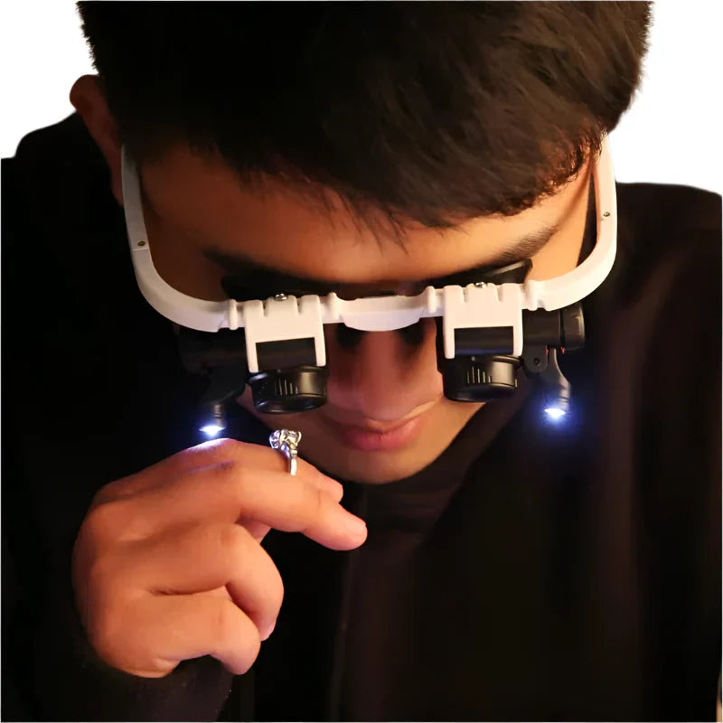 Precision Vision LED Magnifying Glasses With 8x 15x 23x Magnification